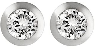JETTE Damen-Ohrstecker 925er Silber rhodiniert 2 Zirkonia One Size, Silber 86505657