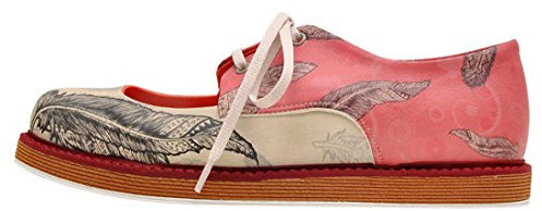 DOGO Schnürer Feathers rot/beige EU 41