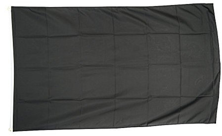 Flaggenfritze Fahne/Flagge Einfarbig Schwarz - 150 x 250 cm + gratis Sticker, XXL-Fahne
