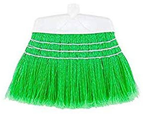 Escoba Especial Exteriores. Forma Plana de plástico. Color Verde. Resistente y Duradera