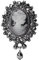 Chiic Femmes Fille Camée Victorien Broche Echarpes Boucle Fermoir châle Broches Corsage Accessoires de Robe, Convient pour jour de Noël, Saint Valentin, Anniversaire, Fête (Argent)