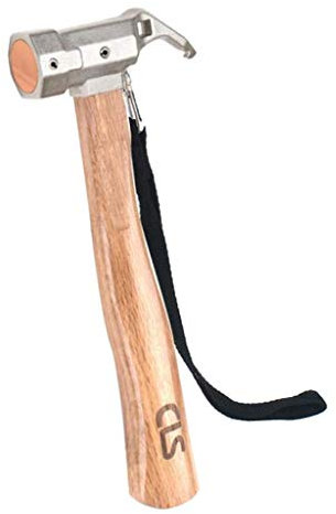 Tubayia - Martello da campeggio in metallo, multiuso, per campeggio, escursionismo, arrampicata (testa in rame)