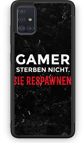 Gamer Sterben Nicht - Sie Respawnen - Silikon Hülle für Samsung Galaxy A51 - Motiv Design Spruch Jungs Männer Cool Lustig Witzig - Cover Handyhülle Schutzhülle Case Schale