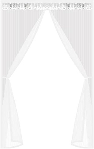 GUOGAI Magnetica per Zanzariera 110x260cm(43x102inch) Zanzariere a Rullo Rete Anti Insetti su Misura Facile Montaggio per Balconi, Portefinestre, Bianco