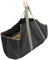 Namvo Firewood Carrier Logs, Heavy Duty Sturdy Canvas Log Garden Tote Bag with Handles for Outdoor Camping Hiking (Black+green)