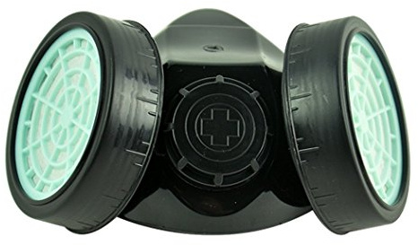 MySixKeen Anti-Staub-Spray Chemisches Gas Dual Cartridge Respirator Paint Filter Mask, Schwarz