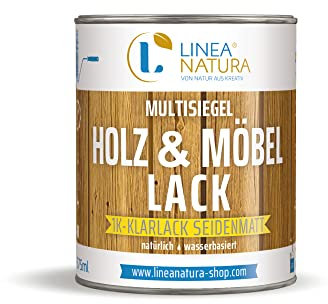 LINEA NATURA Holz- und Möbellack | Klarlack | geruchsarm, kinderfreundlich, schnell trocknend (seidenmatt, 375ml)