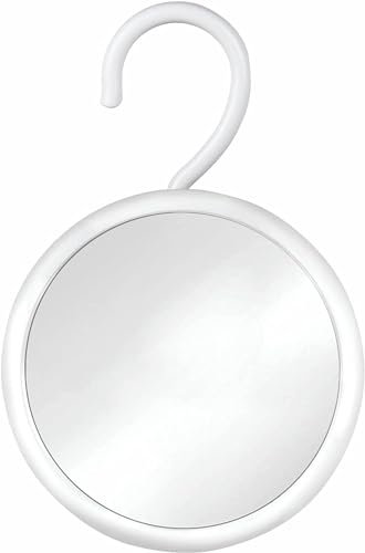 Beschlagfreier Duschspiegel, mit Haken zum Aufhängen, Bruchsichere Oberfläche und 360° Schwenkbar, 17 cm