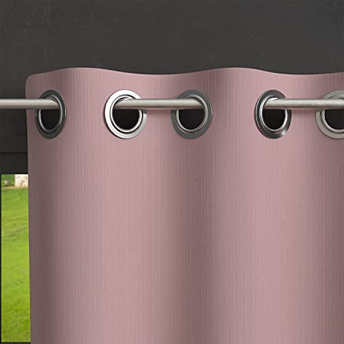 Soleil d'ocre, Boheme Rideau occultant à Oeillets 135x250 cm Vieux Rose