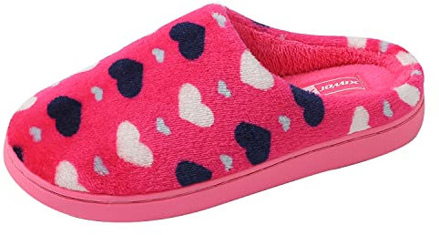 JOMIX Hausschuhe für Damen Winter Plüsch Pantoffeln Warm Kuschelhausschuhe (Fuchsia 39 EU)