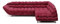DomiMeble modernes Ecksofa Gappa - aus hochwertigen Materialien - schlicht, funktional und bequem - hochelastischer Schaumstoff - mit elektrisch verschiebbarer Sitzfläche - 278 x 197 x 83 cm (Rot)
