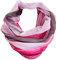 J26 Streifen Seide Glitzer Gold Fäden Sommer Frühling Loop Verlauf Regenbogen Rainbow Silk Uni Rundschal Schlauchschal Stola Schal leicht (Glitzer Pink)