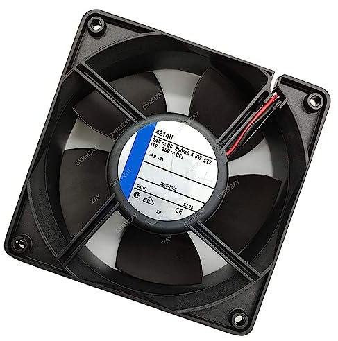 CYRMZAY Compatible For 4214H Axial Fan 24V 0.20A 4.8W 120x120x38mm Cooling Fan 2-wire Aluminum Frame