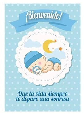 Antracita Tarjeta de Nacimiento para Bebé Niño