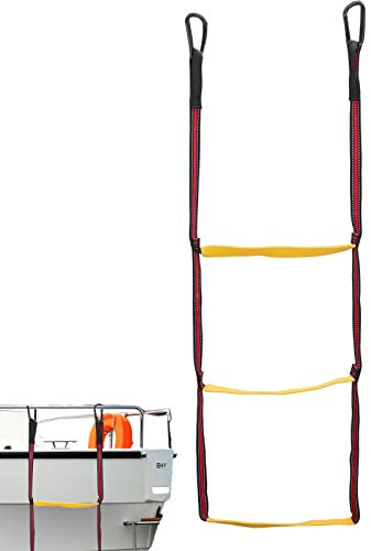Stronrive 3 Stufen Bootsleiter Strickleiter Für Boot Bootsleiter Klappbar Teleskop Badeleiter Schwimmbadleiter Abnehmbar Bootsstrickleiter Für Schlauchboot Kajak Klappbar Strickleiter Für Boot