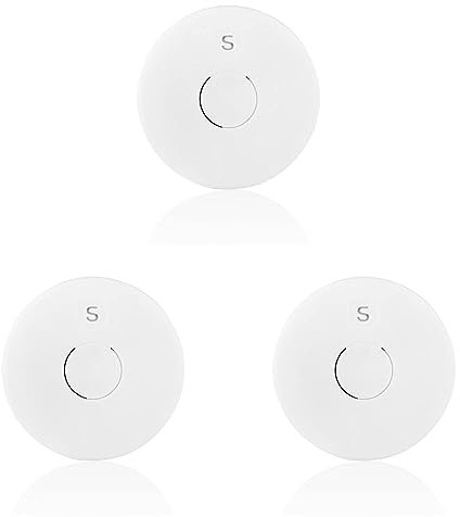Smartwares Rauchmelder, Testknopf und Lautlos-Modus, Fotoelektrischer Sensor, 10 Jahre Lebensdauer, Batterie Austauschbar 1 Jahr - FSM-11410, Weiß (Packung mit 3)