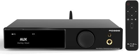 SMSL AO300 MA5332MS Power Amplifier CS43131 165W x 165W DAC Headphone Amp, USB/Coax/Opt/HDMI ARC/RCA Input 2.1 Channel Speaker/Subwoofer 4.4mm/6.35mm Headphone Output, MQA-CD DAC Amp Class D Amplifier