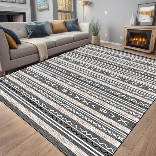 LIJIAO Teppich Läufer, Küchenmatte 80 x 330 cm rutschfest Waschbar Läufer Flurteppich mit Rutschfester Unterseite für Flur & Wohnraum, C