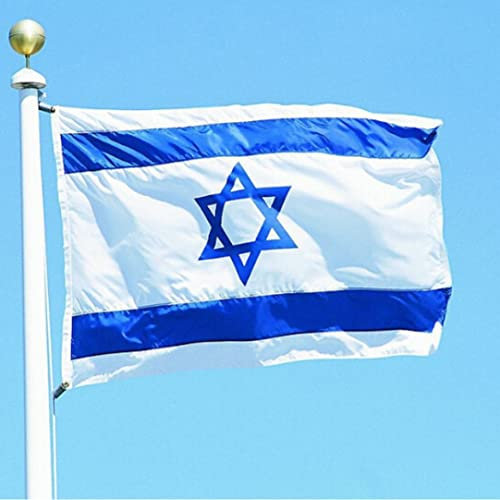 Bandiera israeliana, bandiere israeliane in poliestere da 5x3ft, FAGGIO NAZIONALE ISRAEL MASSE per decorazione da giardino all'aperto