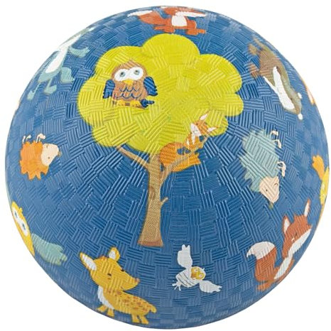 sigikid 43086 Kautschuk Ball Wald, blau, bunt, griffig, ab 1 Jahr, Naturkautschuk