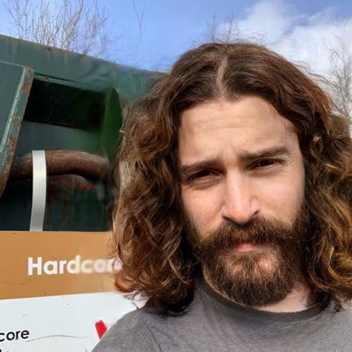 Qinbaeu Locken mittleren Teil Perücke für Männer braun künstliches kurzes Haar kühle mittlere Teil zarte Perücke