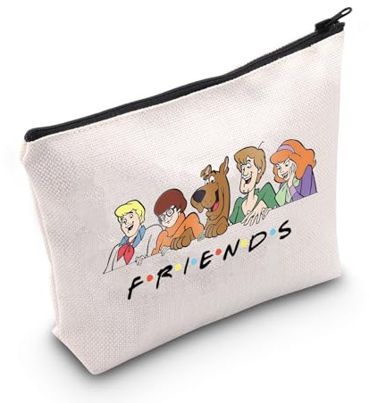 JTOUK Cartoon-Show-inspiriertes Geschenk The Mystery Machine, Geschenk Jinkies und Zoinks Reißverschluss-Tasche Make-up-Tasche, Scooby Friends EU, Kosmetiktasche mit Aufdruck