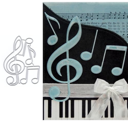 Stanzformen mit Musiknoten für Kartenherstellung, Metall-Stanzformen für Papier, Scrapbooking, DIY-Schablonen für Album, Party, Hochzeit, Festivals, Dekoration