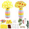 2 Stück Blumen Bastelset für Kinder, Basteln Sie Ihren eigenen Blumenstrauß mit Knöpfen und Filzblumen für Mädchen Weihnachtsgeburtstags geschenk für Mädchen im Alter von 4 5 6 7 8 9