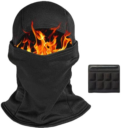 KARELLS Passamontagna Moto, Passamontagna Moto da Uomo Donna, Passamontagna Balaclava, Skimask per Uomo e Donna, Elastico Maschera da Sci, per Il Collo per Uomini Donne per Moto Bici Sci, Nero