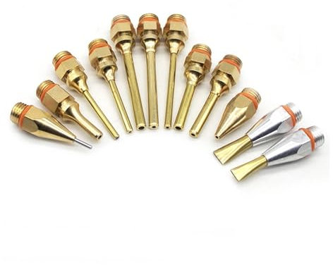 Crafting Melting Glue Gun, 1Pcs/Lot Hot Melt Glue Gun Nozzles, Copper Long Nozzle Large Or Small Diameter 1mm/1.5mm/2mm/6mm Flat Nozzle With Nozzle Wrench for DIY Arts Quick Home Repairs(Flat Nozzle 6