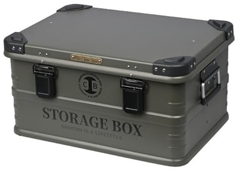 SOUUXIU Camping Storage Box Metal Waterproof Outdoor Aluminum Storage Box Large Capacity Multifunctional with Sealed Gasket Camping Organizers and Storage
