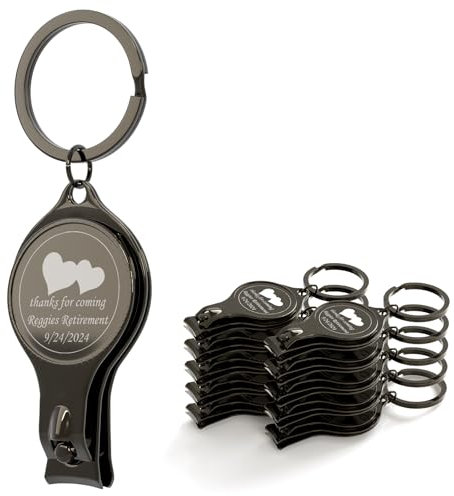 CWYW 10 abrebotellas multifunción 4 en 1 personalizado, corta de clavos negros, cervecería de recuerdos de boda, personalizada, regalos multiherramienta para hombres