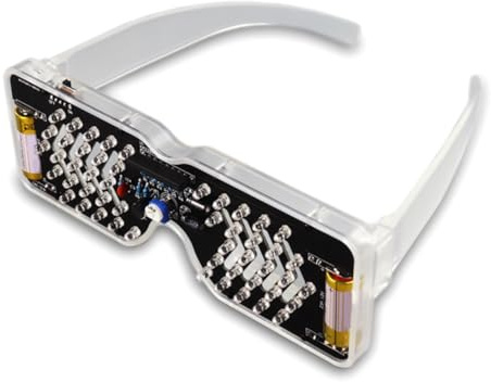 Mocturnity Bausatz für LED-Leuchtbrillen mit Sprachaktivierung, Leuchtdiodenlicht, DIY-Elektronikbausatz, Lötbaugruppe, A