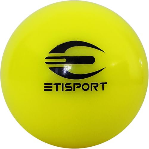 ETISPORT Pro Rollhockeyball. Professioneller Einsatz für alle Arten von Oberflächen. Vorschriftsmäßige Maße und Gewichte. (Fluor Gelb)