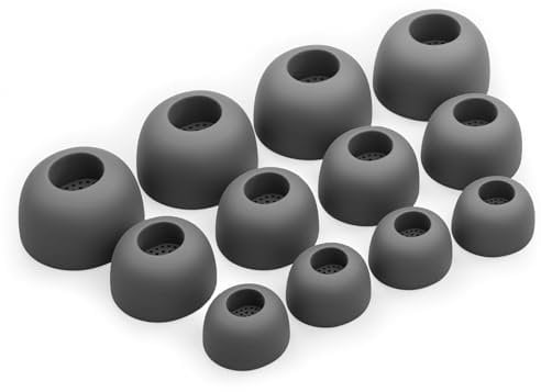 Okuli 12 x Écouteurs en Silicone Embouts d'oreilles pour Samsung Galaxy Buds 3 Pro Casque Écouteurs en Gris