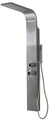 Kiamami Valentina - Panneau de douche hydromassante en acier inoxydable chromé