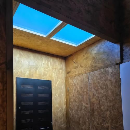 PRMTYUP LumièRe Ciel Clair, Panneau Lumineux LED Intelligent Ciel Bleu, LumièRe Naturelle Artificielle pour Puits De LumièRe, Plafonnier Ciel Bleu, pour Salon, Bureau,Embedded,30 * 30cm1pcs