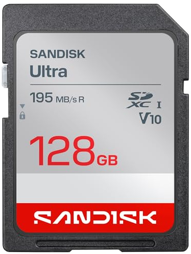 SANDISK Ultra Carte SDXC UHS-I 128 Go (Jusqu’à 195 Mo/s en Lecture, vidéo Full HD, V10, U1, C10) SANDISK Memory Zone App