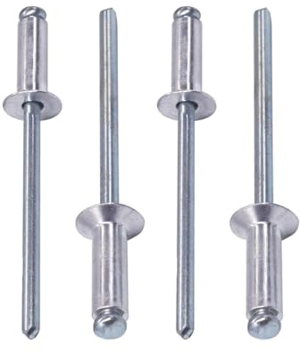 100 Pièces Rivets Aveugles Fraisés, 2,4X6mm Rivet Plaque Immatriculation | Aluminium Noyau Fer Rivets à Tête Bombée pour Bricolage Construction Bricolage Métal Bois