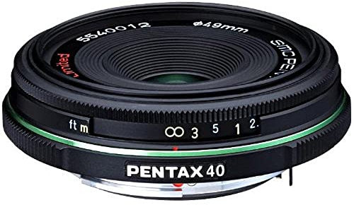 Pentax 40 mm f/2.8 DA SMC - Objetivo para Pentax (Distancia Focal Fija 61mm, Apertura f/2.8, diámetro: 49mm) Color Negro