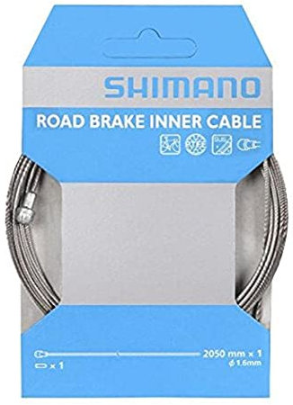 Shimano Bremszug Rennrad, Silber/Schwarz, Länge: 2.05 mm
