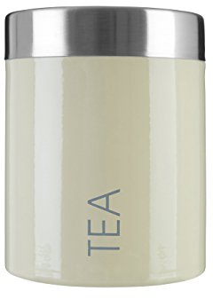 Premier Housewares 508681 Tea Canister - Cream, H13 x W10 x D10cm