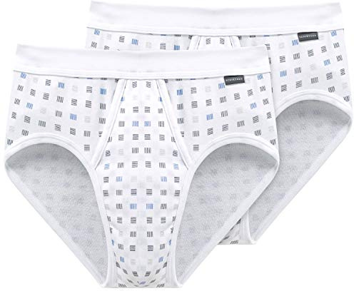 Schiesser Herren Slip Sportslip, 2er Pack, Gr. Large (Herstellergröße: 6 (L)), Weiß (100-weiss)