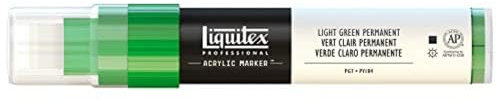 Liquitex 4610312 Professional Paint Marker, Acrylmarker mit hochpigmentierte Acrylfarbe auf Wasserbasis für den Innenbereich & Außenbereich, breite Spitze - Hellgrün permanent