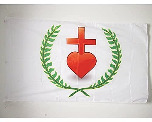 AZ FLAG - Drapeau Vendée Laurier Chouan - 150x90 cm - Drapeau Chouannerie 100% Polyester Avec Fourreau et cordelette - Pavillon 110 g