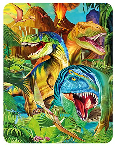 3D LiveLife Magnet - Dino Smiles from Deluxebase. Lenticular 3D Dinosaur Fridge Magnet. Magnetic decor for kids and adults with artwork licensed from renowned artist, Michael Searle