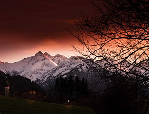 hansepuzzle 15758 - Allgäu am Abend Puzzle 1000 Teile - Natur-Puzzle mit hochwertiger Aufbewahrung: Kartonbox und wiederverschließbarem Beutel - Format 60 × 46 cm