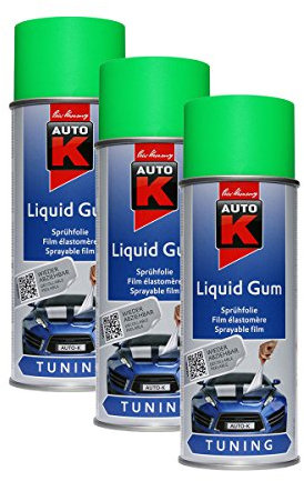 3x KWASNY 233 254 AUTO-K TUNING Liquid Gum Neon-Grün Lackspray 400ml
