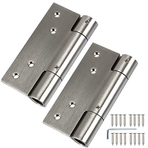 Stahlia Scharniere Edelstahl Pendeltürscharnier (1 Paar) Türscharniere 100mm mit SoftClose Scharniere Gartentür Gartentor Scharnier Türband für Saloontür