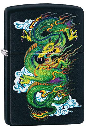 ZIPPO - Dragon - Black Matte, Color Image - Sturmfeuerzeug, befüllbar, in hochwertiger Geschenkbox
